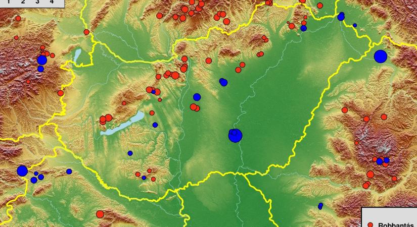 121 földmozgást regisztráltak novemberben a Kárpát-medencében