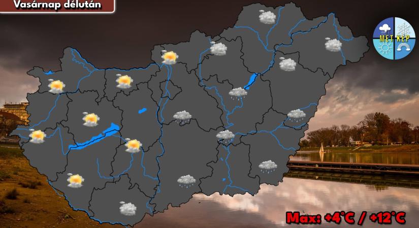 Vasárnap is számíthatunk esőre