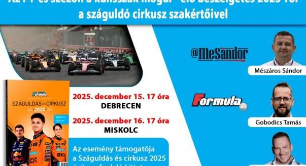 F1-es szezon a kulisszák mögül: élő beszélgetés 2025-ről