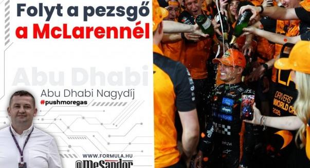 Helyszíni: Patakokban folyt a pezsgő a McLarennél