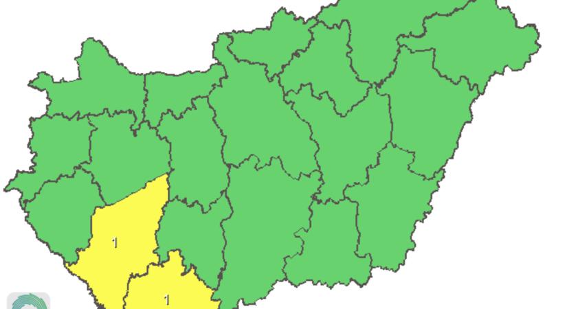 Sürgős riasztást adtak ki: 2 vármegyében veszélyes lesz az időjárás kedden (friss térképet kaptunk)