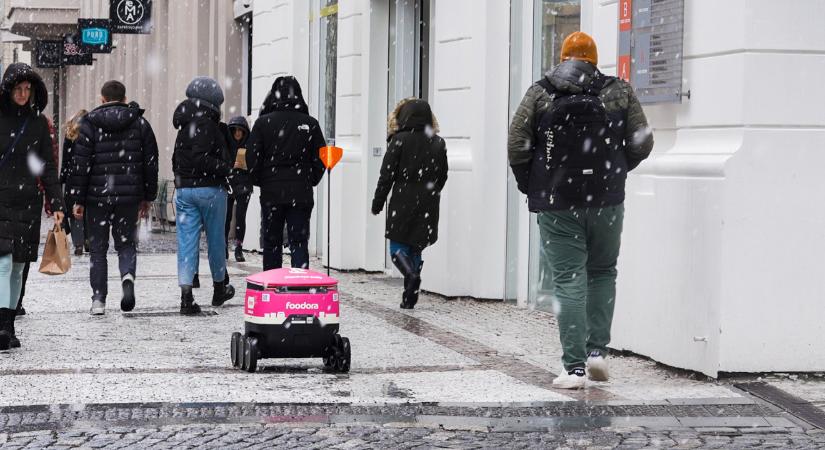 Ezt látni kell, immár robotok grasszálnak a prágai járókelők között
