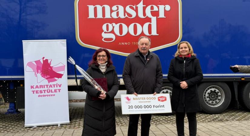 A Master Good 20 millió forint értékű húsadománnyal támogatta a debreceni rászorulókat