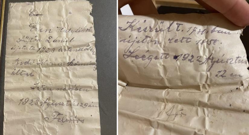 Százéves időkapszula került elő egy felsőörsi ház falából