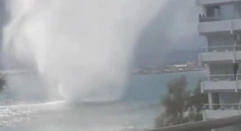 Víztornádót videóztak le a magyarok egyik kedvenc üdülőhelyén