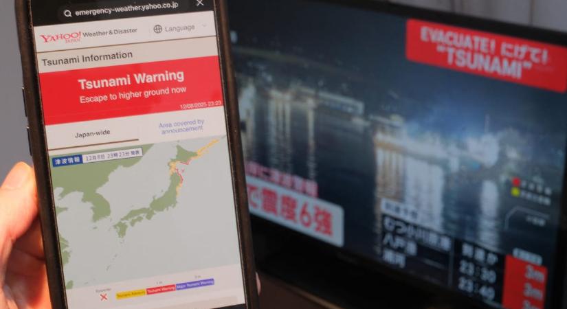 7,6-os erősségű földrengés volt Japánnál, cunamiriadót rendeltek el az országban