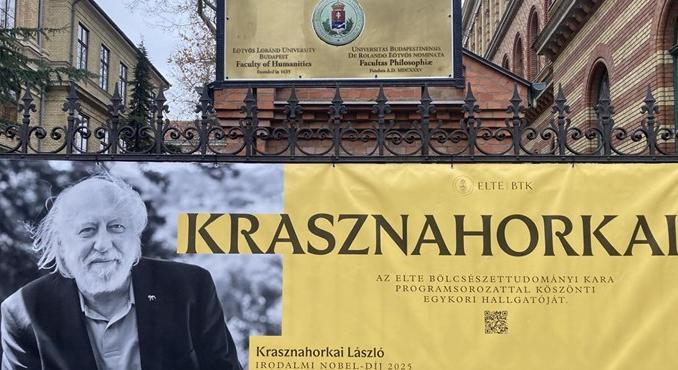 Az ELTE egyéves programsorozattal ünnepli Krasznahorkai László Nobel-díját