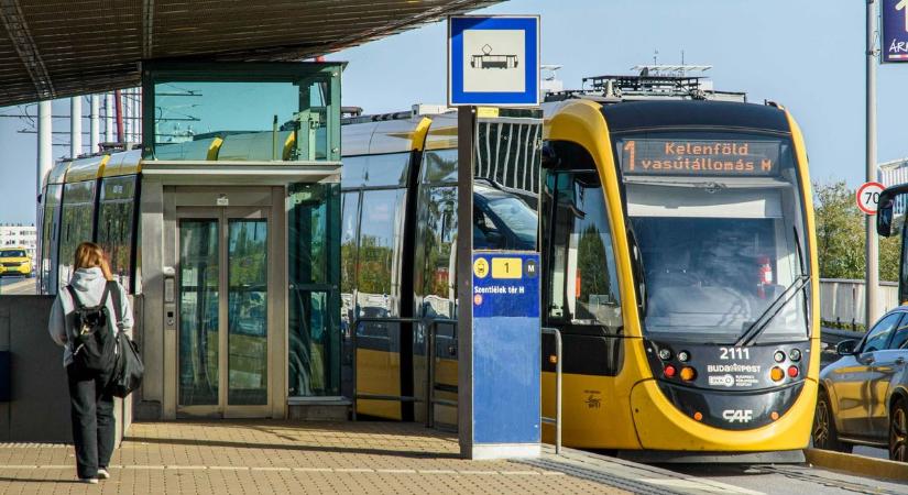 Kisiklott az 1-es villamos Újbudán