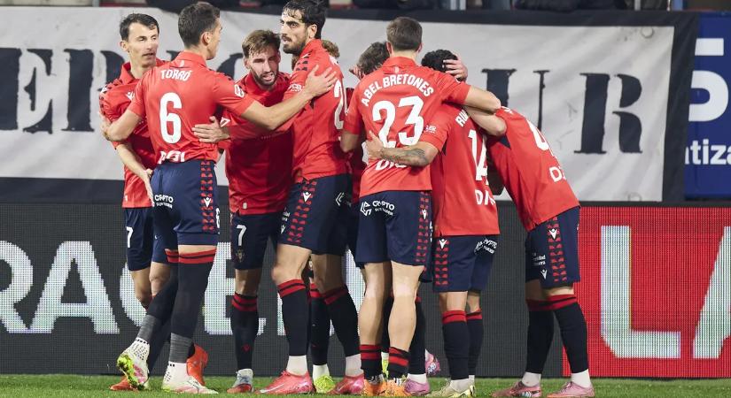 Az Osasuna megszakította hatmeccses nyeretlenségi sorozatát a bajnokságban