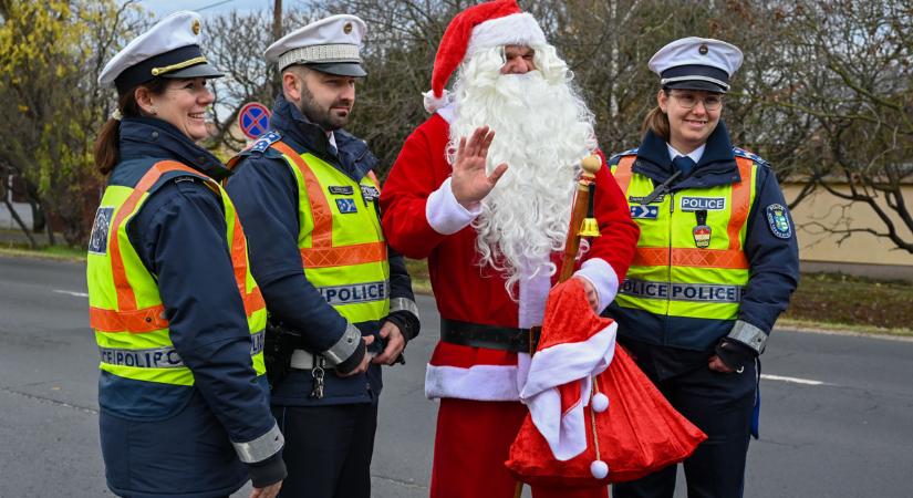 A Mikulás is jutalmazta a szabályosan közlekedőket