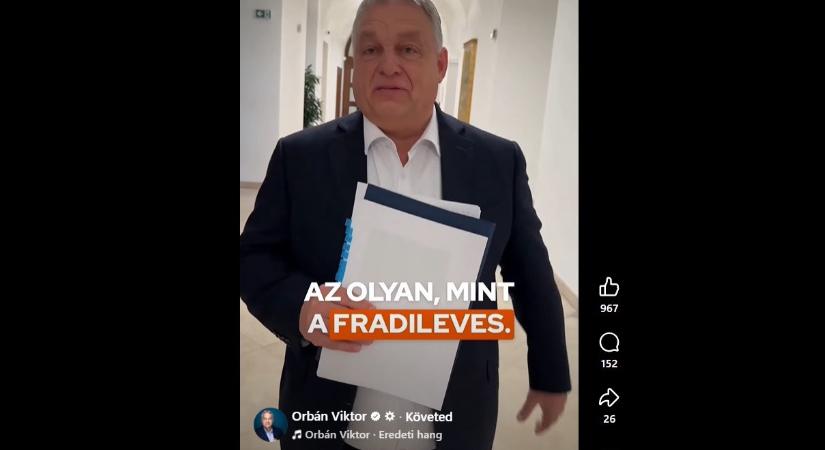 Miközben kedden sorra derülnek ki a Szőlő utcai rémségek, Orbán Viktor a „Fradilevesről” posztolt