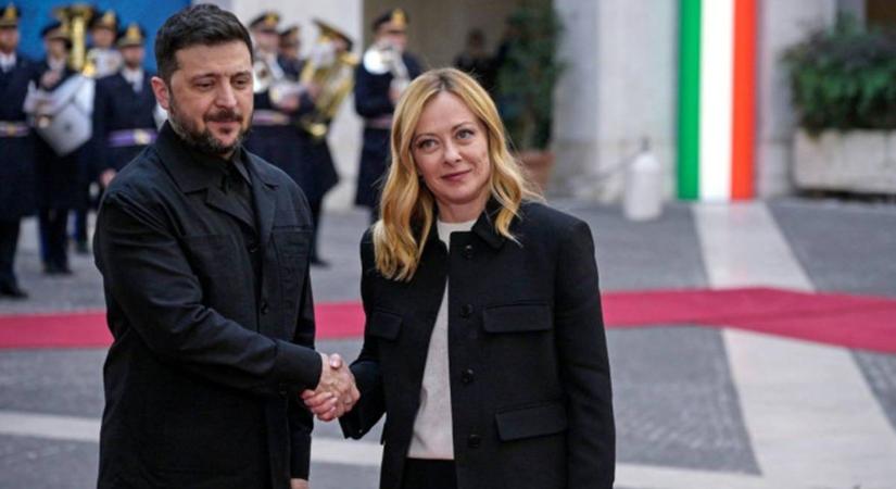 Volodimir Zelenszkij a békemegállapodás tervezetéről egyeztetett Giorgia Melonival Rómában
