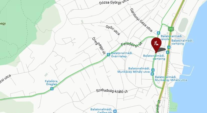 Lezárták a Balatonalmádi–Felsőörs összekötő utat