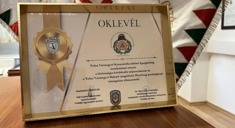 Összefogás a közlekedésbiztonságért: elismeréssel zárult a vármegyei bizottság ülése