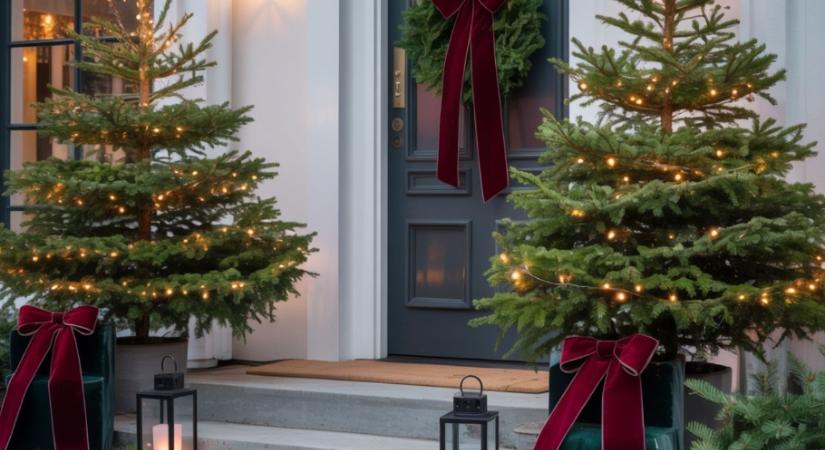Így lesz az ajtód a legszebb karácsonyi látványosság – 5 zseniális kültéri ötlet