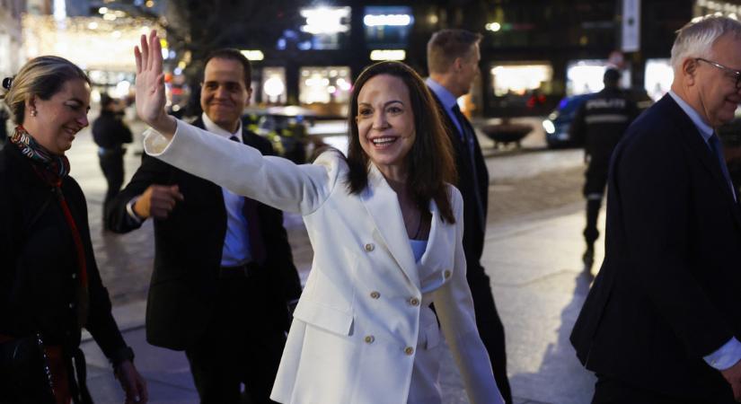 Megérkezett Oslóba a Nobel-békedíjas venezuelai ellenzéki vezető, de lekéste az átadási ceremóniát