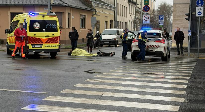 Mentők, rendőrök vonultak a debreceni kereszteződéshez