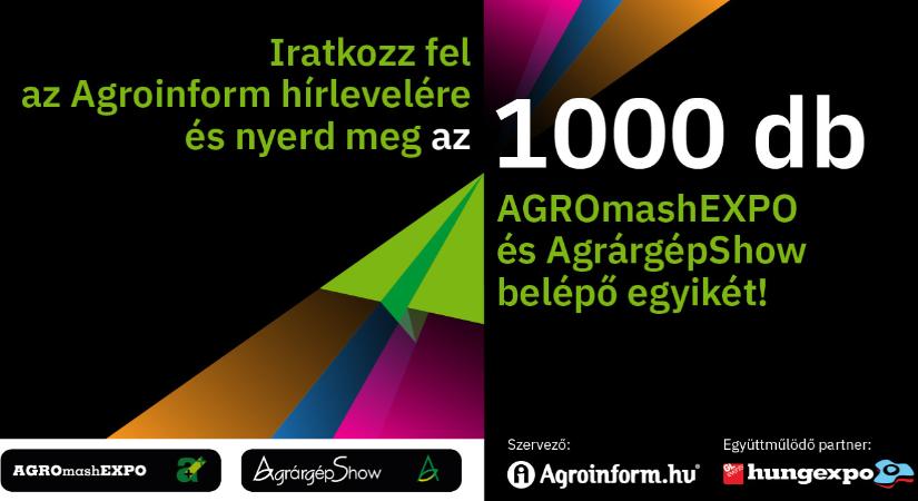 Nyerd meg a belépődet az AGROmashEXPO és AgrárgépShow-ra!