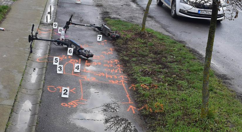 Két súlyos rolleres baleset Békésben – egy férfi életveszélyben