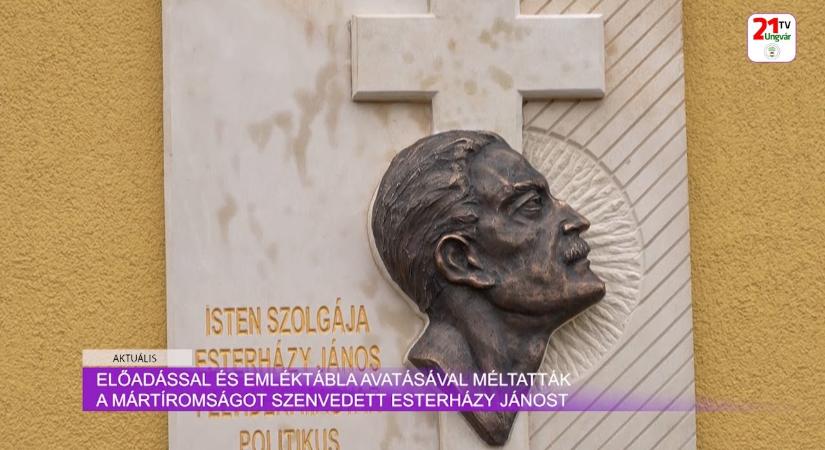 Aktuális (2025.12.11) Előadással és emléktábla avatásával méltatták a mártíromságot szenvedett Esterházy Jánost (videó)