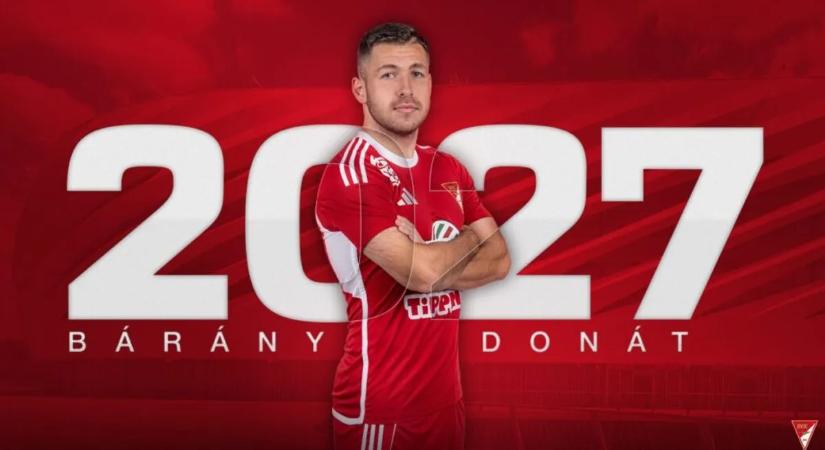 Meghosszabbította Bárány Donát szerződését a Debrecen – hivatalos