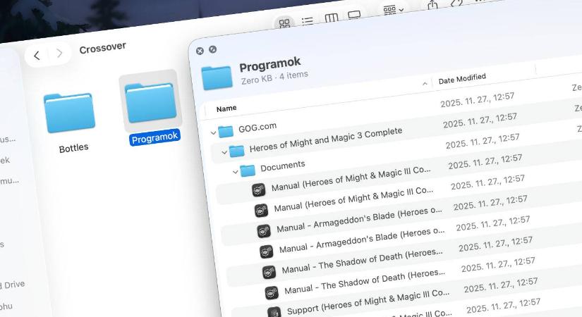 Tömörített fájlok és mappák tartalmának gyorsnézete macOS-en