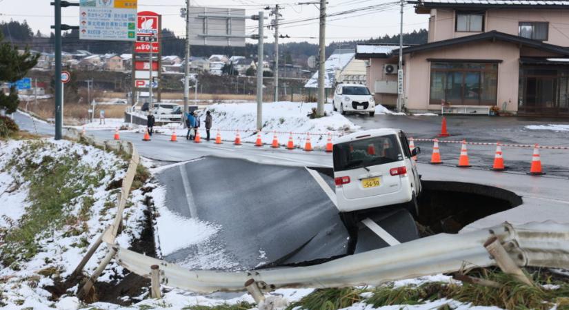 Újabb erős földrengés rázta meg Japán északkeleti régióját