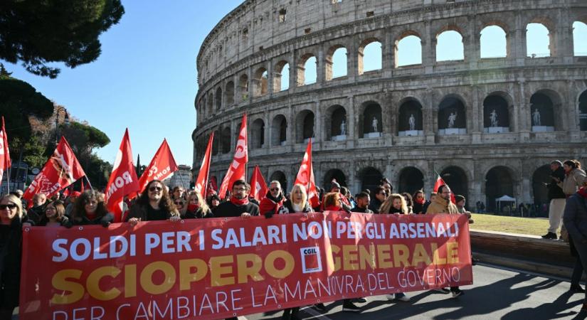 24 órás általános sztrájkot tartanak Olaszországban pénteken