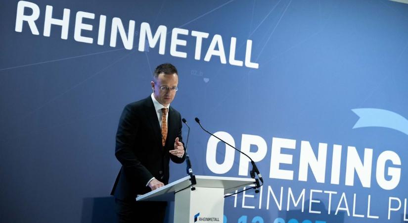 Szijjártó: 300 új munkahelyet teremt a Rheinmetall új beruházása Szegeden