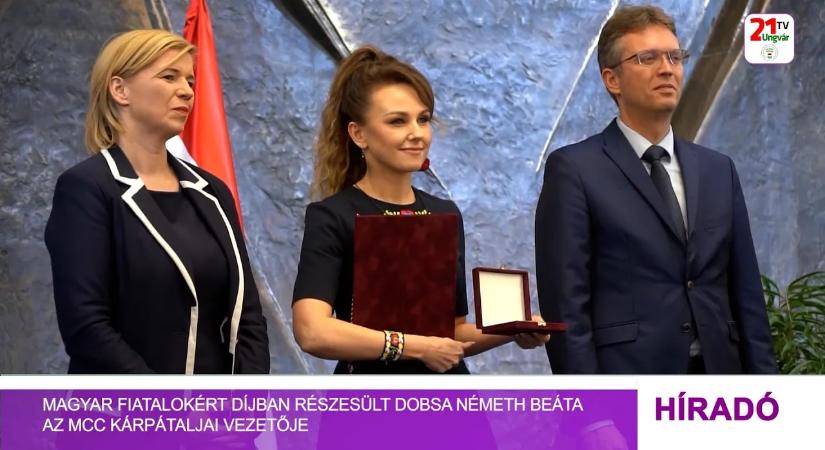 Magyar fiatalokért díjban részesült Dobsa Németh Beáta, az MCC kárpátaljai vezetője (videó)