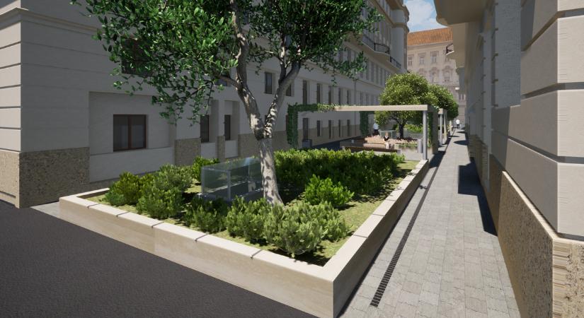 Szenzációs forradalmasítás: Így kap zöld köntöst Belváros legparányibb közterülete