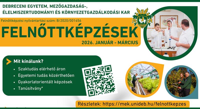Új, gyakorlatias felnőttképzési programokkal indítja 2026-ot a Debreceni Egyetem