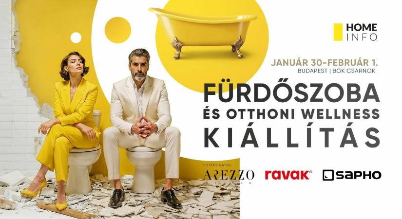 Álmodd újra a fürdőszobádat a Fürdőszoba és Otthoni Wellness Kiállításon!