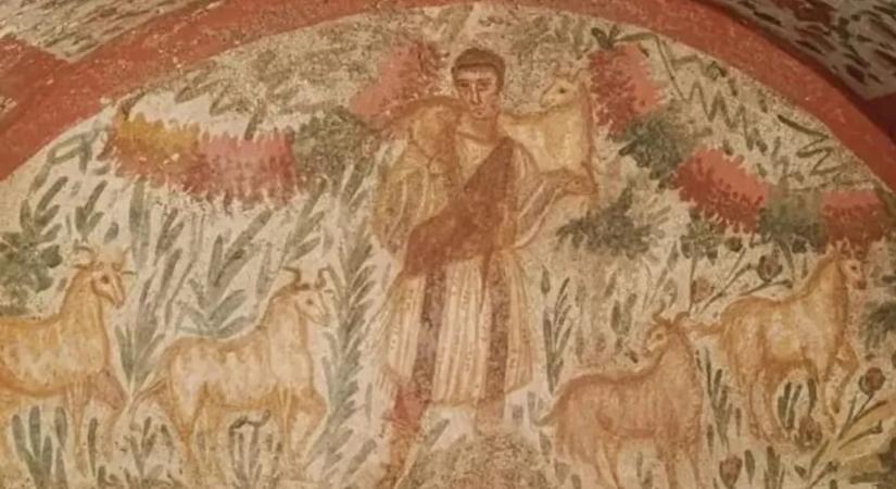 Megdöbbentő lelet: Jézus freskója került elő egy föld alatti sírból