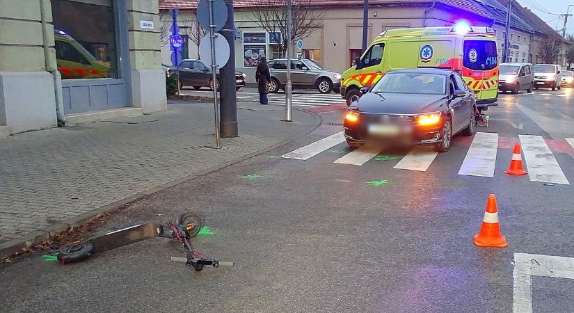 Rollerbaleset Hódmezővásárhelyen: kiskorú lányt vittek kórházba – galériával