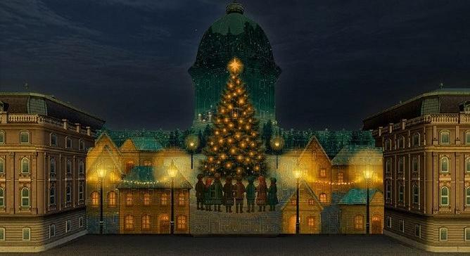 Adventi képeskönyvvé válik a Budavári Palota homlokzata