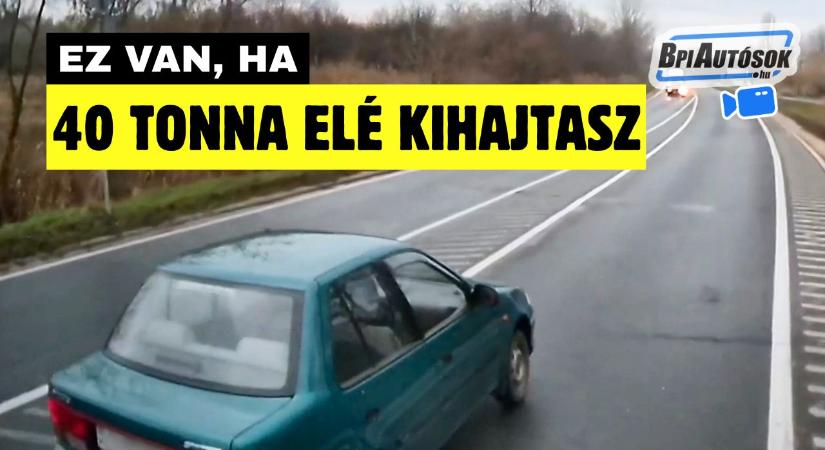 Ez történik, ha egy 40 tonnás üzemanyag-szállító kamion elé kifordulsz