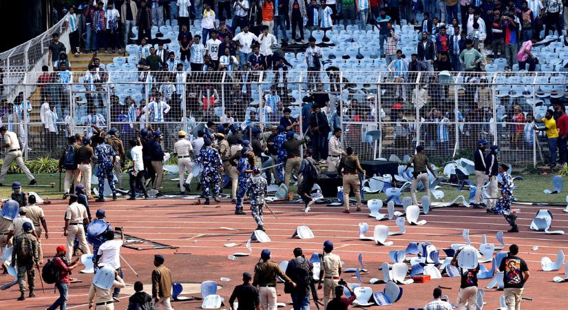 Káoszba fulladt Lionel Messi indiai látogatása