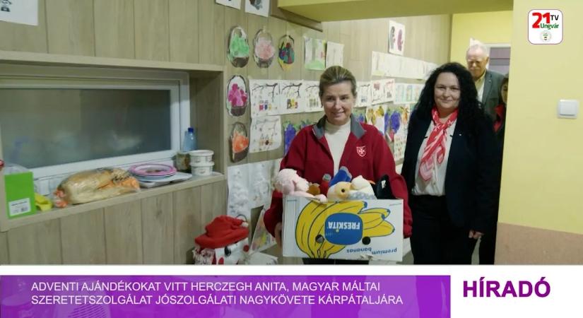Adventi ajándékokat vitt Herczegh Anita Kárpátaljára (videó)