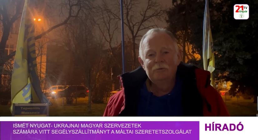 Ismét nyugat- ukrajnai magyar szervezetek számára vitt segélyszállítmányt a Máltai Szeretetszolgálat (videó)