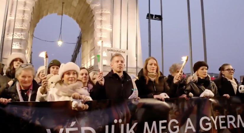 Ekkora a tömeg Magyar Péterék tüntetésén