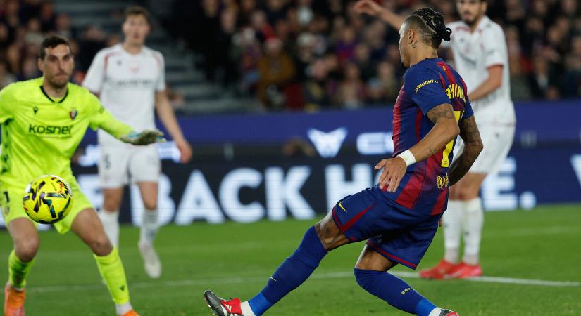 La Liga – Raphinha duplájával nyert a Barcelona