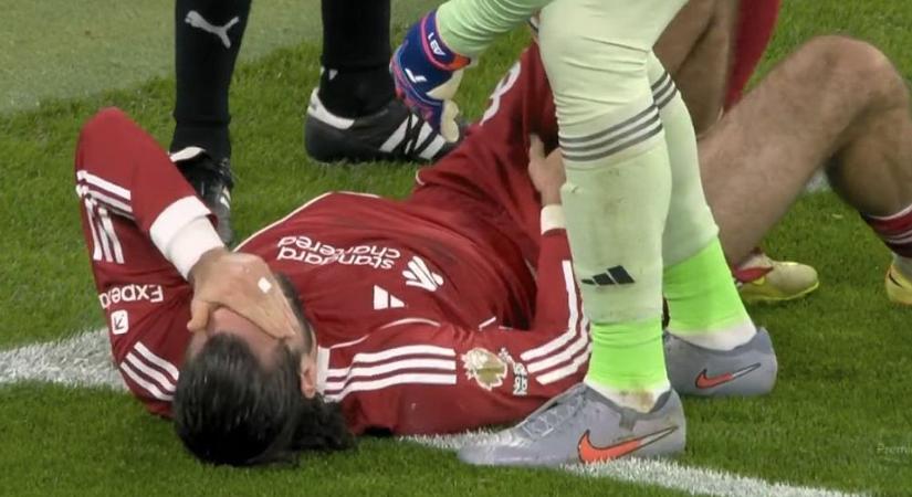 Videón Szoboszlai Dominik sérülése - a földet ütötte fájdalmában