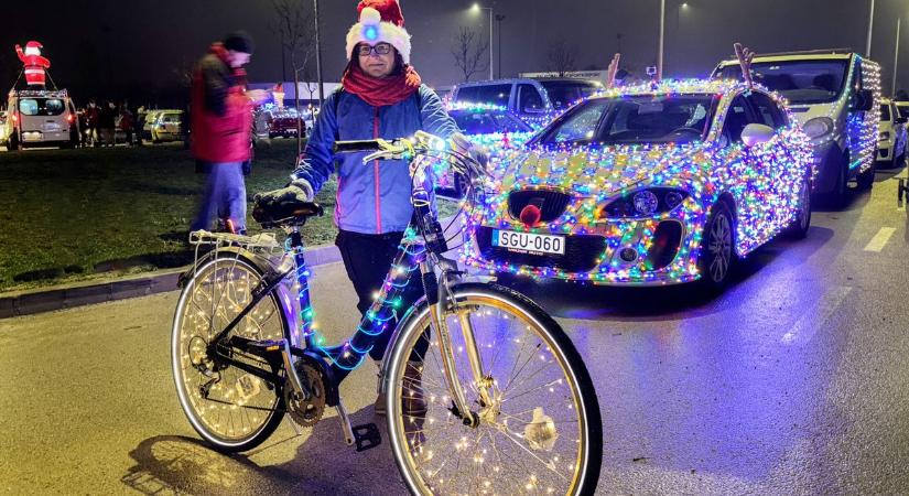 Rekordkísérletté nőtt a karácsonyi fényautós felvonulás Balatonalmádiban ( galéria, videó)