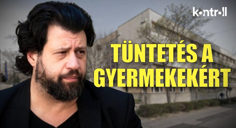 ÉLŐ: A Szőlő utcában tüntetnek a gyermekek vedelméért