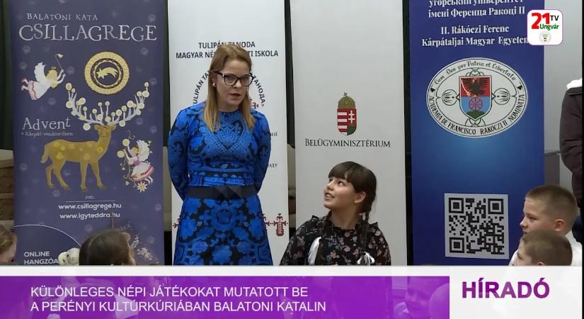 Különleges népi játékokat mutatott be a Perényi Kultúrkúriában Balatoni Katalin (videó)