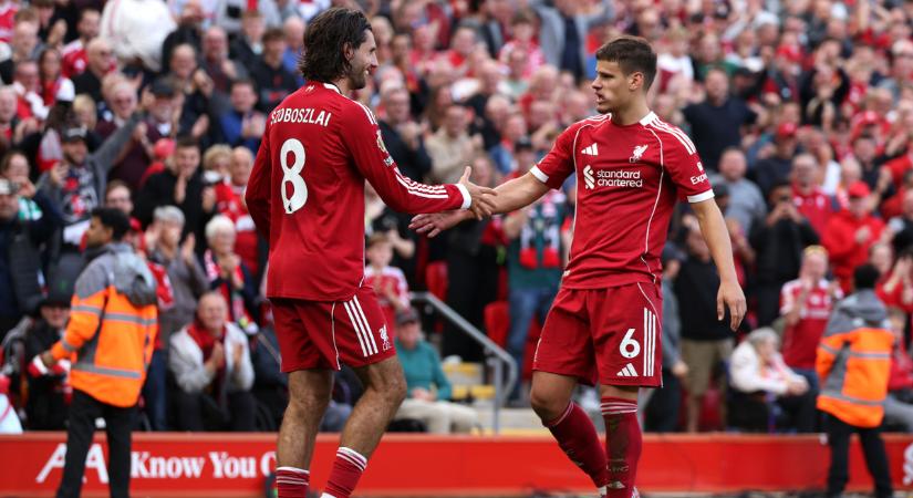 Szoboszlait éltették az Anfielden, Kerkezről elismerően írnak Angliában