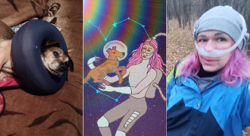 Csodás erő: betegségéből is művészetet csinál a Marfan-szindrómás Szandra, így menti kutyáját