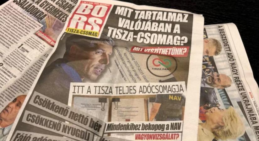 Több mint 4 millió példányban terjeszthetnek a Tisza Párt lejáratására Bors-különszámot