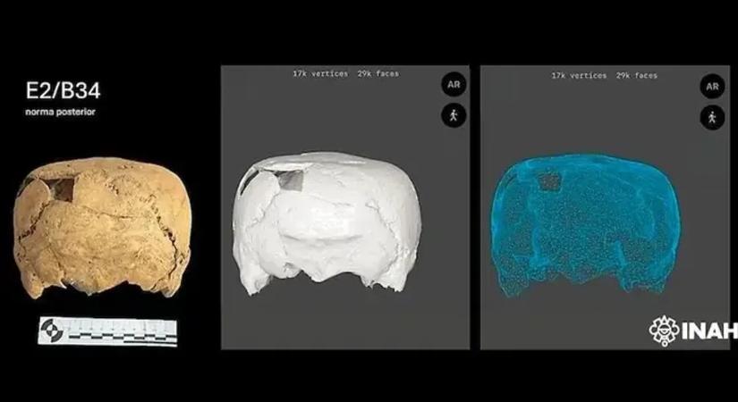 Rejtélyes, szögletes koponya került elő Mexikóban, sok a titok